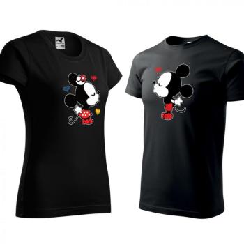 Fekete Valentin pólók készlete mickey és minnie 3XL 2XL kép