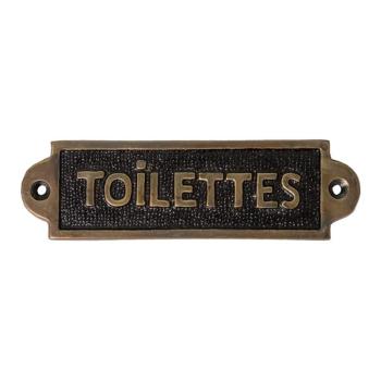 Fém falitábla 15x4,5 cm Toilettes – Antic Line kép