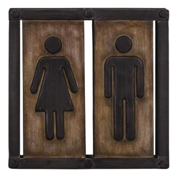 Fém falitábla 21,5x21,5 cm Toilette – Antic Line kép