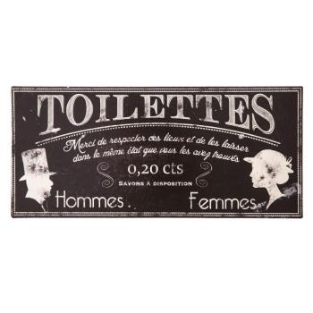 Fém falitábla 36x16 cm Toilettes – Antic Line kép