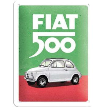 Fiat 500 - Italian Colours - Fémtábla kép