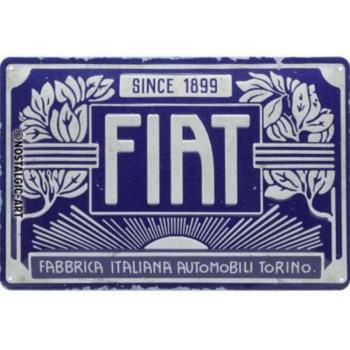 Fiat dombornyomott fémplakát 20 x 30 cm kép