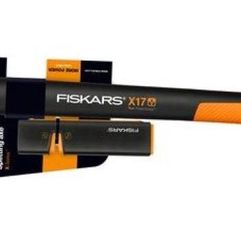 Fiskars X17 hasító fejsze és Xsharp élező kép