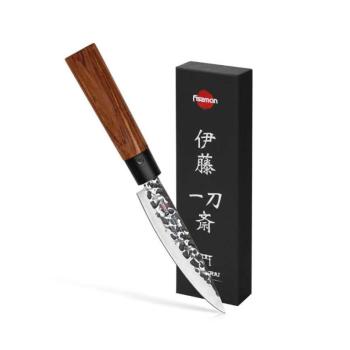 Fissman-Kensei Ittosai szeletelő kés, AUS-8 acél, 11 cm, ezüst/barna kép