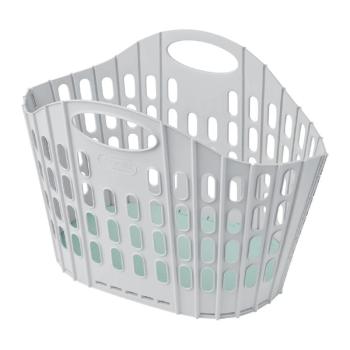 Flat Folding Laundry Basket szürke-zöld összecsukható szennyeskosár - Addis kép