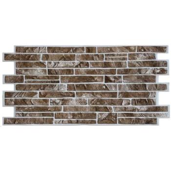 FLEXWALL Brown Slate - Barna Pala, kőmintás PVC falpanel 97×49 cm... kép