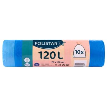 Folistar szemeteszsák 70x100cm, 120 literes HDPE 21 mikron kék, s... kép