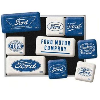 Ford &quot;Logo Evolution&quot; mágnes-szett  9 x 7 cm kép