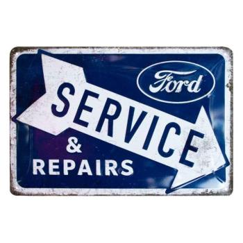 Ford Service &amp; Repairs dombornyomott fémplakát 20 x 30 cm &quot;22324&quot; kép