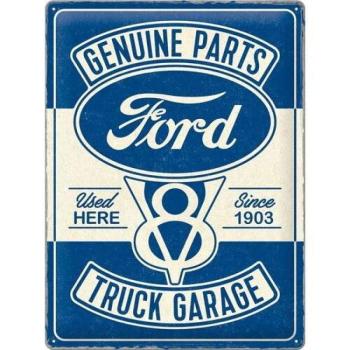 Ford V8 – Genuine Parts – Truck Garage – Fémtábla kép