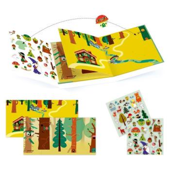 Forest Sticker Story könyvek eltávolítható matricákkal - Djeco kép