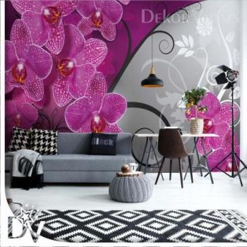 Fotótapéta - Modern Virágos design Pink Orchideákkal kép