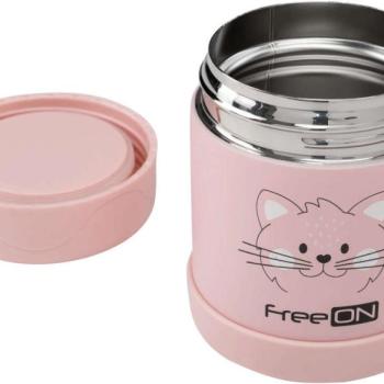 FreeON thermo ételtároló termosz 350 ml- Pink cica kép