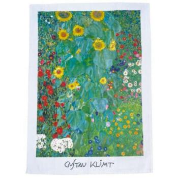 FRI.12912 Pamut konyharuha 45x65cm,Klimt:Kert napraforgókkal kép