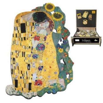 FRI.67922 Hűtőmágnes (MDF lap) 5,5x7,5cm,Klimt:The Kiss mit Sonne... kép