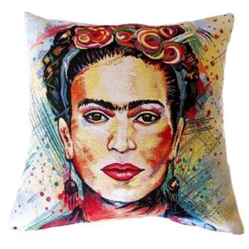 Frida Kahlos gobelin díszpárna huzat, 45x45 cm kép