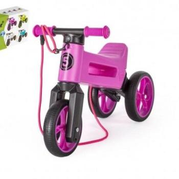 Futóbicikli FUNNY WHEELS Rider 2in1 Lila + heveder kép