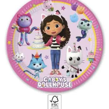 Gabbys Dollhouse, Gabi babaháza papírtányér 8 db-os 23 cm FSC kép