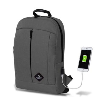 GALAXY Smart Bag szürke hátizsák USB csatlakozóval - My Valice kép