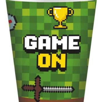 Game On papír pohár 6 db-os 200 ml kép