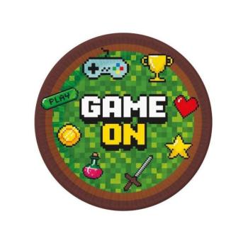 Game On papírtányér 6 db-os 18 cm kép