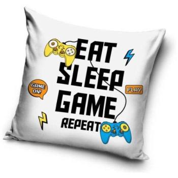 GAMER díszpárna - 40x40 cm - Eat Sleep Game repeat kép