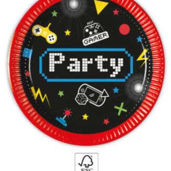 Gaming Party papírtányér 8 db-os 20 cm FSC kép