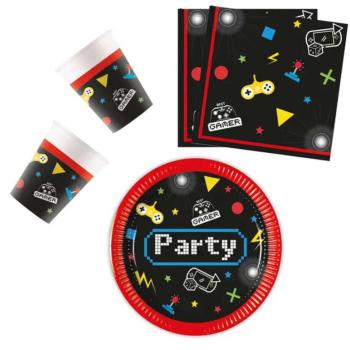 Gaming Party party szett 36 db-os 20 cm-es tányérral kép