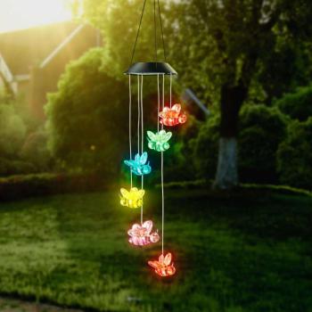 Garden of Eden Felakasztható szolár lámpa - méhecske - RGB LED-de... kép