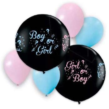 Gender reveal, Fiú vagy Lány léggömb, lufi szett kép