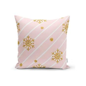 Gold Snowflakes karácsonyi párnahuzat, 42 x 42 cm - Minimalist Cushion Covers kép