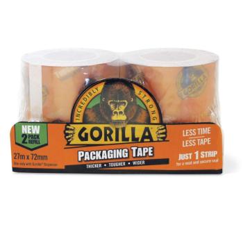 Gorilla Packaging Tape Utántöltő 2db x 27m x 72mm Extra Erős  kép