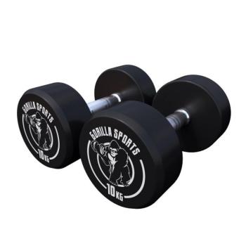 Gorilla Sports Kerek gumi súlyzók 2 x 10 kg kép