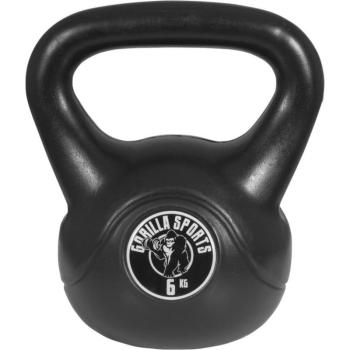 Gorilla Sports Kettlebell súlyzó műanyag  6 kg fekete kép