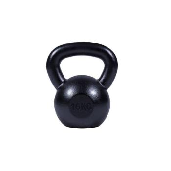 Gorilla Sports Kettlebell súlyzó öntöttvas fekete 16 kg kép