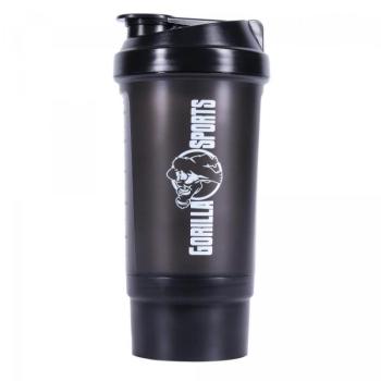 Gorilla Sports Shaker rekesszel fekete 500 ml kép