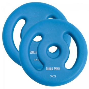 Gorilla Sports Súlytárcsa szett  2 x 3 kg világos kék kép