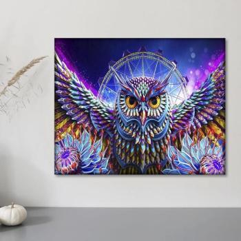 Gyémánt festmény Fantázia-bagoly kép