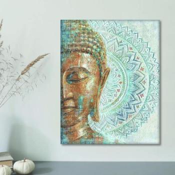Gyémántfestmény Buddha türkizben kép