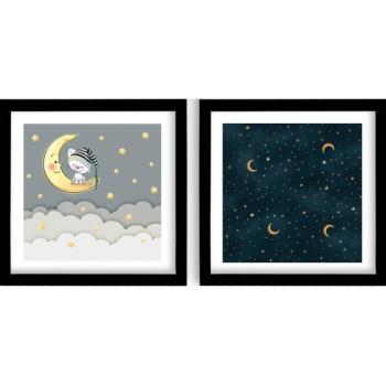 Gyerek kép készlet 2 db-os 33x33 cm Night – Wallity kép