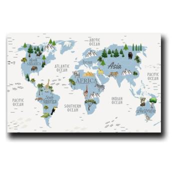 Gyerekszoba kép 45x70 cm Map – Wallity kép