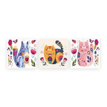 Gyerekszoba kép készlet 3 db-os 30x30 cm Cats – Wallity kép