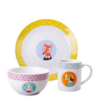 Gyermek porcelánkészlet 3 db – Kids WORLD Animals kép