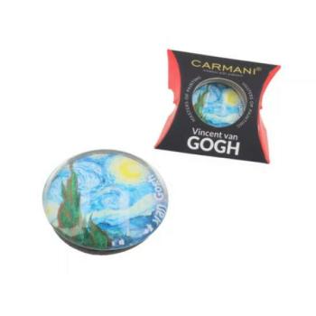 H.C.013-0012 Hűtőmágnes 3cm,Van Gogh: Csillagos éj kép