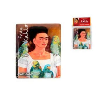 H.C.013-1042 Hűtőmágnes 50x70mm, Frida Kahlo:Én és a papagájok kép