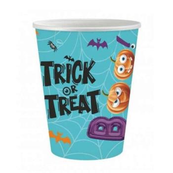 Halloween BOO parti pohár /papírpohár - 250 ml - világoskék kép