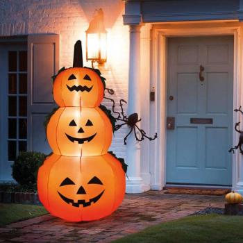 Halloween Felfújható tök - 120 cm - IP44 - 3 LED - hálózati kép