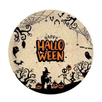 Halloween mintás natúr tányér 23 cm-es 6 db/cs kép