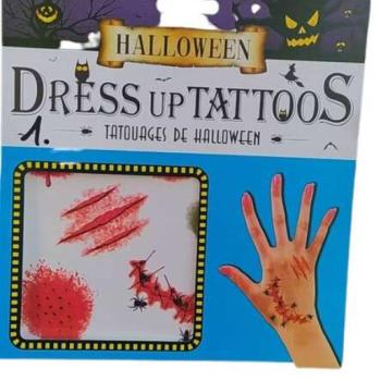 HALLOWEEN tetoválás tattoo matrica 1. kép