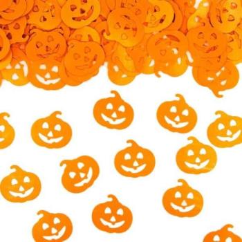 Halloween tök konfetti - 15 gr - narancssárga kép